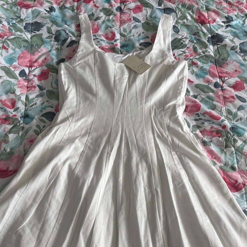 Olive and White Women's Dresses - Picture 9 of 16